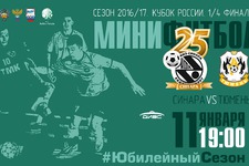 Кубок России 1/4 финала Синара-Тюмень 11.01.2016 (Матч полностью)