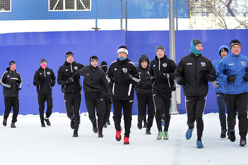 Зимняя тренировка команды