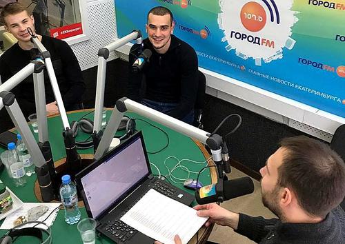 Зураб Калмахелидзе и Антон Соколов на радио Город FM