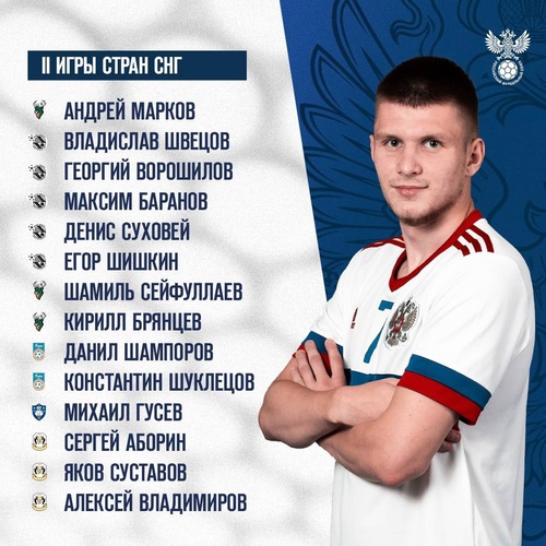 Шишкин, Баранов, Ворошилов, Суховей и Швецов попали в окончательный состав юношеской сборной России на II Игры стран СНГ Шишкин, Баранов, Ворошилов, Суховей и Швецов попали в окончательный состав юношеской сборной России на II Игры стран СНГ