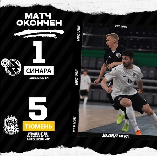 Синара – Тюмень. Итоги первого товарищеского матча Синара – Тюмень. Итоги первого товарищеского матча