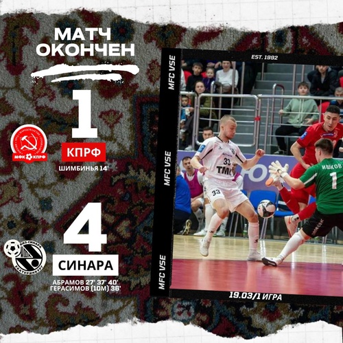 КПРФ – Синара. Итоги первого матча